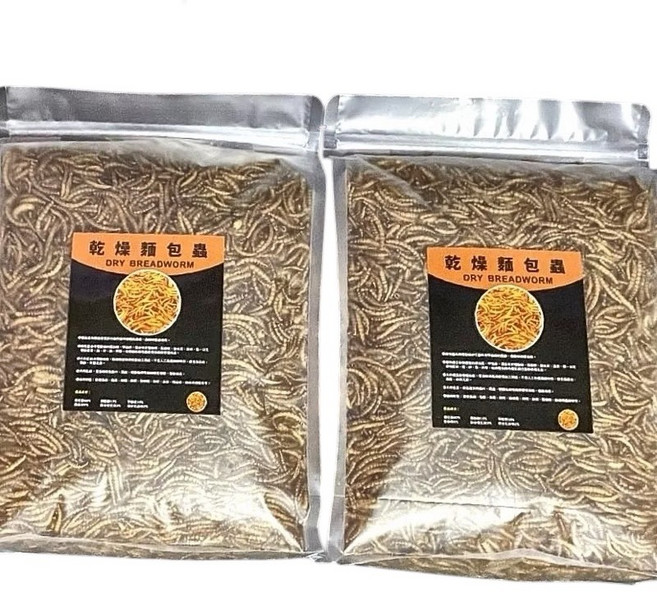 乾燥麵包蟲 烏龜飼料 龍魚飼料 蜜袋鼯飼料 鸚鵡飼料 鳥飼料, 1個, 500克