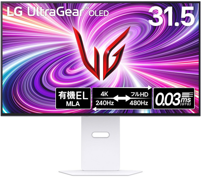 LG UltraGear OLED 32GS95UV-W Dual EL0.03ms(ClearMR 13000)DCI-P3 94.5% 게이밍 모니터