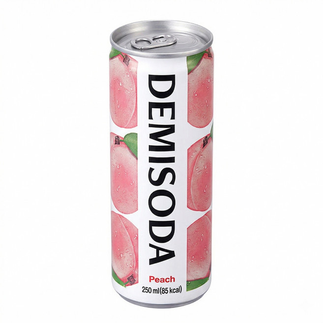 사이다 음료수 탄산 피치/ 데미소다 복숭아 250ml X 30캔, 30개