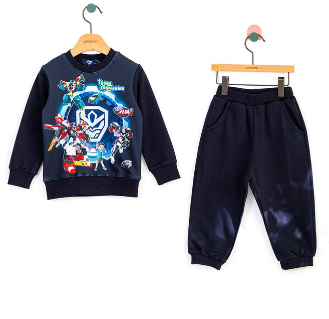 정품 헬로 카봇 긴팔 코드가이 상하복 맨투맨 옷 바지 세트