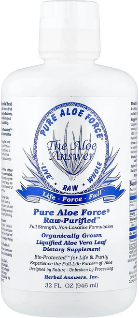 Herbal Answers Pure Aloe Force® Raw-Purified™ 32 fl oz (946 ml), 1개 - 쿠팡
