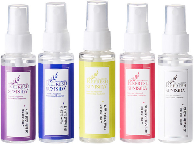 리프레시숨쉬다 섬유 실내 휴대용 탈취제 40ml 5개 세트, 1개