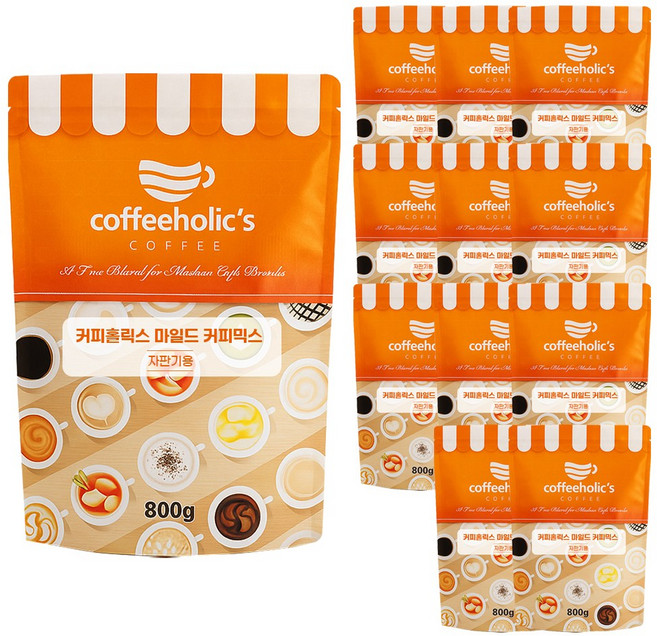 커피홀릭스 마일드 커피믹스 자판기용, 1개, 12개입, 800g