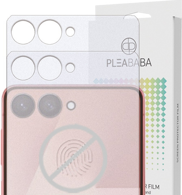 플리바바 지문방지 휴대폰 액정 보호 필름 2매 저반사 무광 매트 종이질감 필름, 1세트