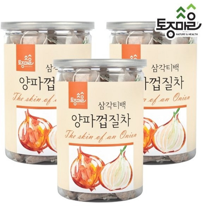 [토종마을]프리미엄 국산 양파껍질차 30티백 [싱싱티백캔] X 3개, 30g, 30개입