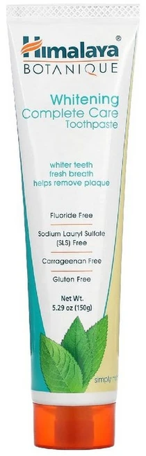 (150g5개세트) Himalaya Botanique 화이트닝 컴플리트 케어 치약 심플리 민트 - 쿠팡