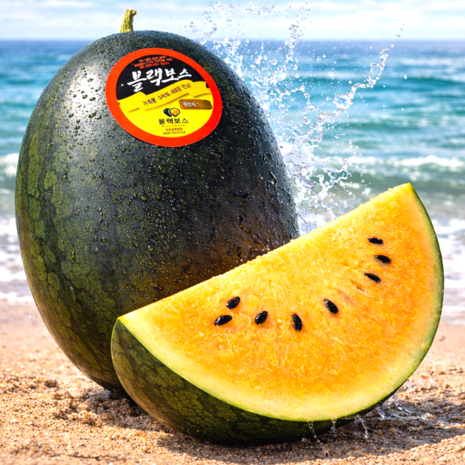 [하루30박스한정판매] 산지직송 꿀당도 아삭끝판왕 망고수박, 1개, 3kg