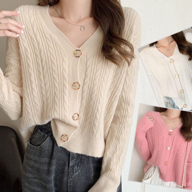 [츄츄스] 가디건 꼬쥬 (FS0174)_(여성의류 여성옷 기본가디건 니트가디건 미디길이가디건 베이직가디건 예쁜가디건)