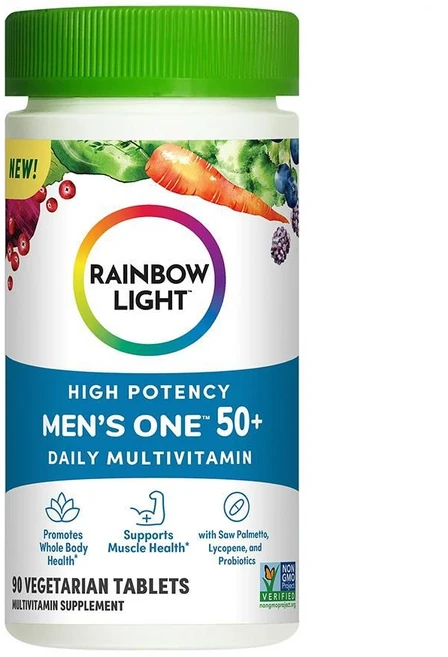 레인보우라이트 데일리 멀티비타민 맨스원 50세이상 Daily Multivitamin 90정, 1개 - 쿠팡