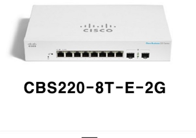 시스코 CBS220-8T-E-2G 기가비트 8포트 2SFP광포트 스위치허브, 1개