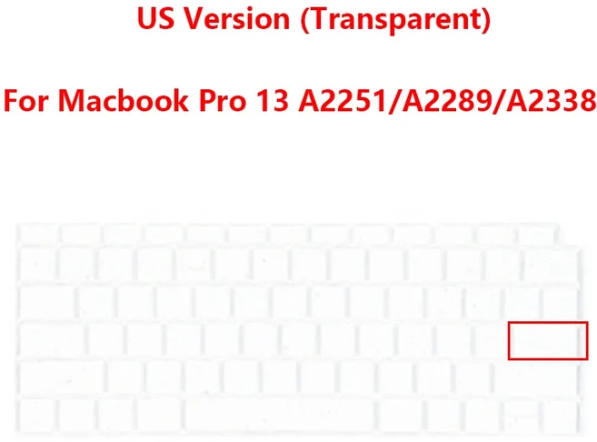 호환 버전 실리콘 키보드 커버 Macbook Air Pro 13 14 15 M4 A2337 A3240 A3241 A2941 A3113 A3114 노트북, 11 Transparent (4)