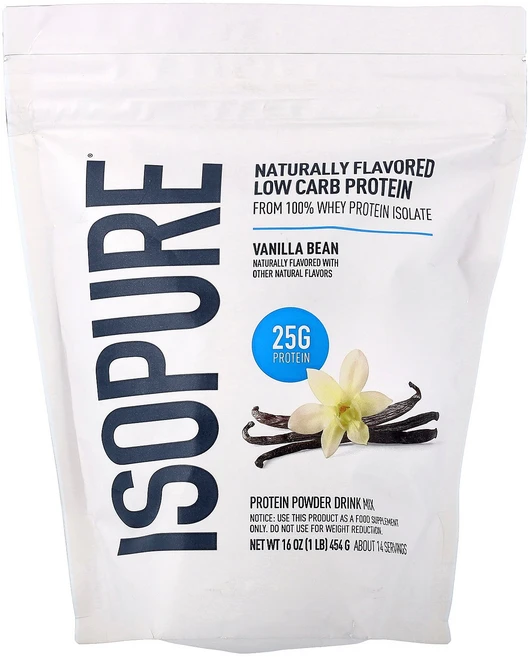 Isopure 저탄수화물 프로틴 파우더 타히티안 바닐라 454g(1lb) Isopure (이소퓨어), 453 g, 1개, 453g - 쿠팡