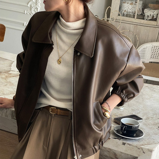 [난닝구]오두벨 레더점퍼