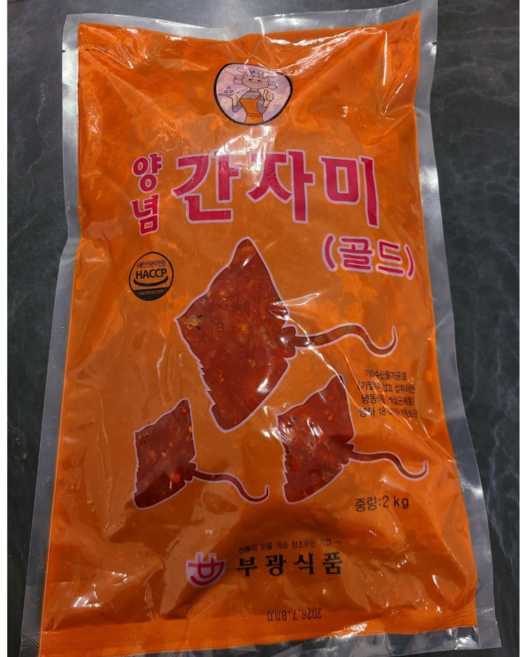 부광 양념간자미 골드 회무침 냉면고명 밀면고명, 1개, 2kg