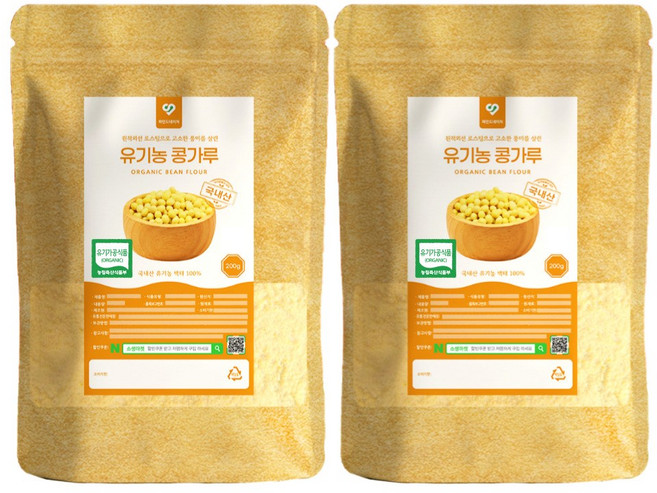 파인드네이처 국산 유기농 볶음 백태 콩가루 이유식 콩고물 식사대용 선식 200g, 2개