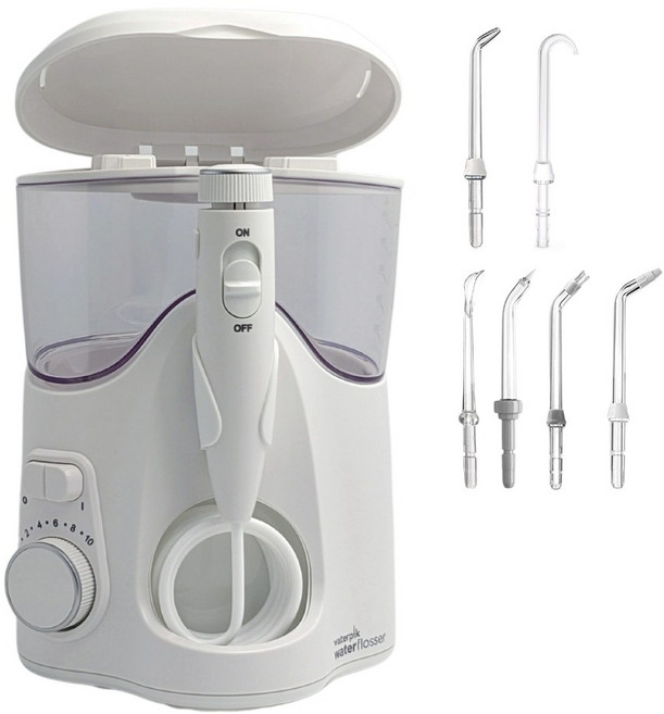 Waterpik 沖牙機 雙機組 桌上型與手持式, WP150標配含6噴頭-夾鏈袋包裝, 白, WP150