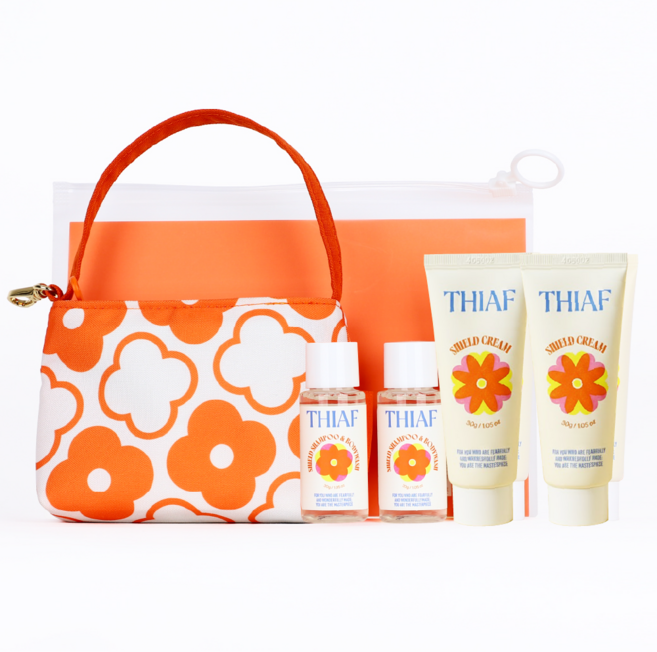 띠아프 트래블 키트 (크림 30g X 2개 샴푸&바디워시 30ml X 2개 + 베이비 토트백) 신생아부터 성인까지 무자극 아기 유아 휴대 여행용, 1세트