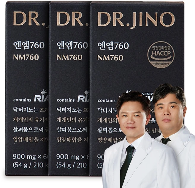 닥터지노 엔엠760 NAD RIAGEV NMN 엔엠엔 리보오스 니코틴산아미드 리아지브, 3개, 60정 - 쿠팡