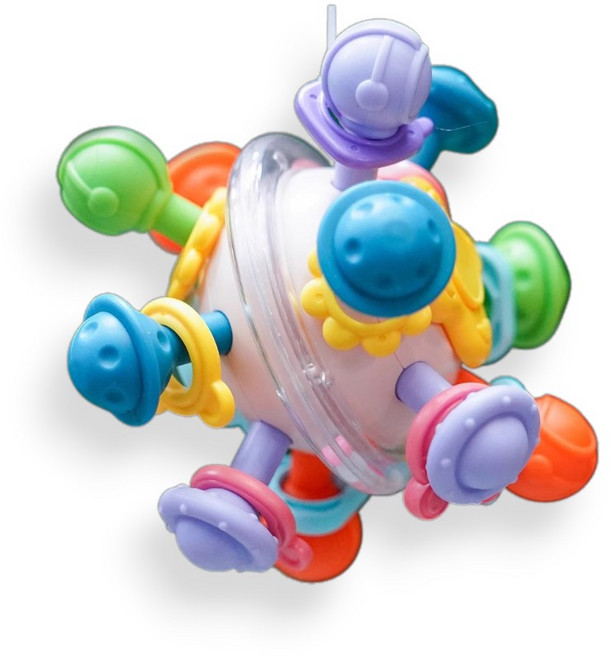 알록달록 반려조 멀티감각 토이볼 앵무새 뽑기 놀이 장난감 조류, 핑크