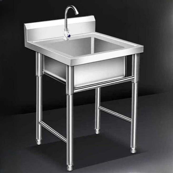 간이개수대 소형 싱크대 사무실 탕비실 미니 보조 농막 씽크대 싱글, 1개, 1. 일반형(수전 포함) 40x40x80cm