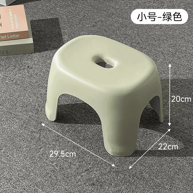 小凳子 溫柔色系, 浴室矮凳-綠色小號29.5*20*22, 1個