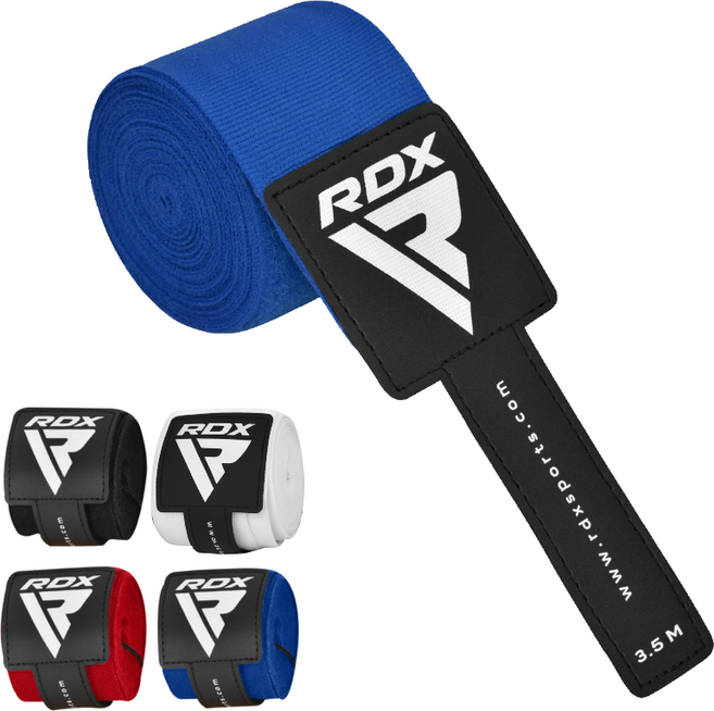 링사이드코리아 올림픽 아이바 인증 RDX AIBA 복싱핸드랩 / mma 킥복싱 붕대 밴디지 3.5m 1쌍, 1세트, 블루