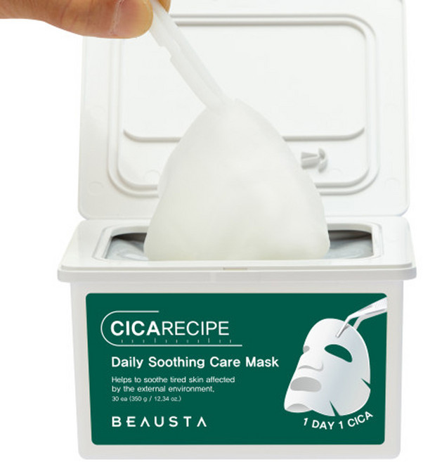 뷰스타 시카레시피 데일리 수딩 케어 마스크팩 뽑아쓰는 마스크 수분 진정 1일1팩, 1개, 1개입