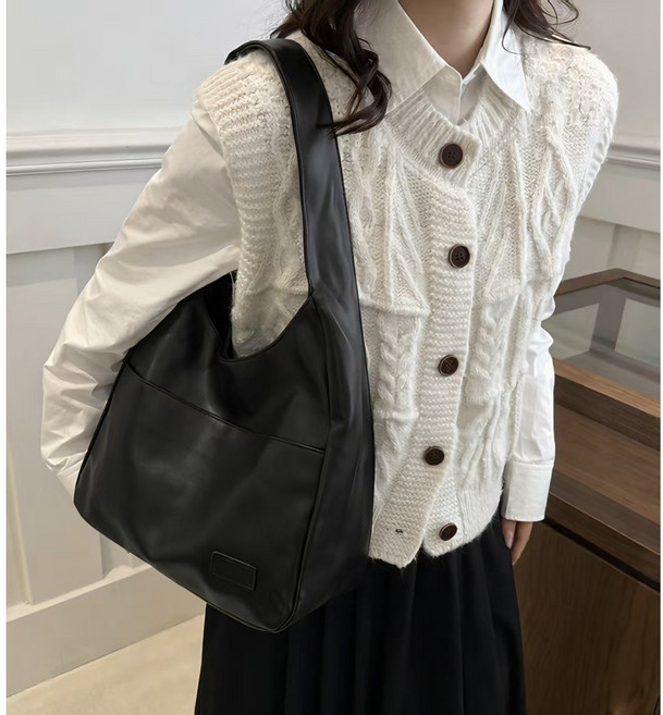 Novah 여성 가죽 숄더백 크로스백 대용량 보부상 데일리 직장인 여행 가방