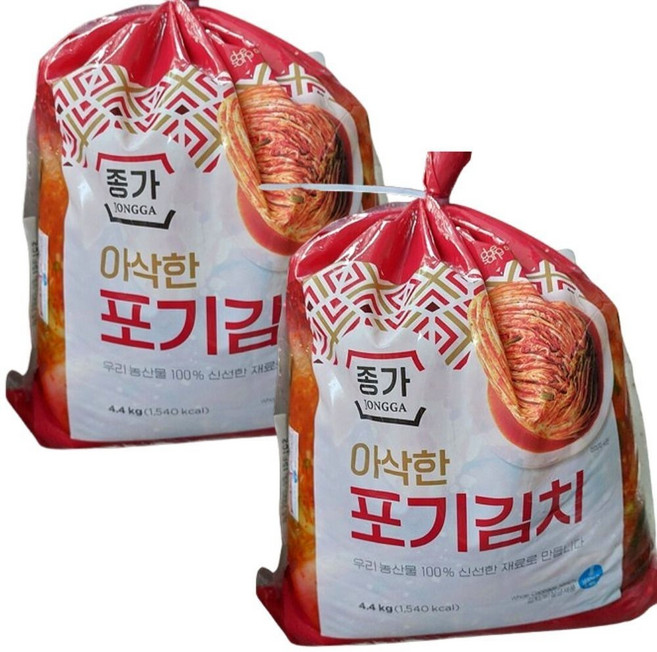 (매장정품) 종가 아삭한 포기김치 8.8kg 종가집 종갓집 국산 국내산 배추 김장 대상 김치 (Lkn) 125678 248998, (매장정품) 종가 아삭한 포기김치 8.8kg 종가집 종