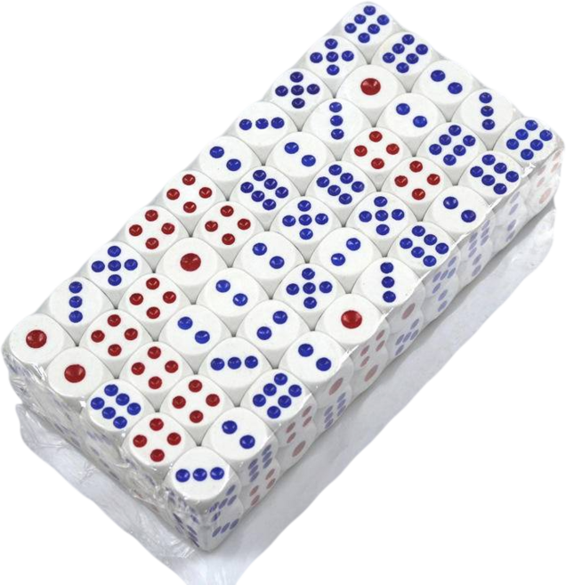 JLKERUI 彩色骰子 圓角設計 桌遊必備, 【10顆】白色12.6mm【KTV專用】, 1個