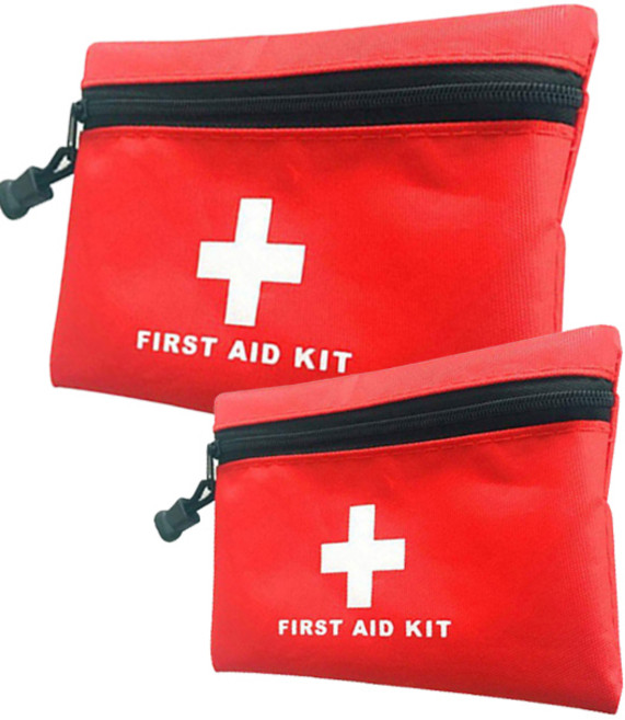 바시니아 휴대용 구급파우치 2개세트 어린이집 학교 비상용 약파우치, 1세트