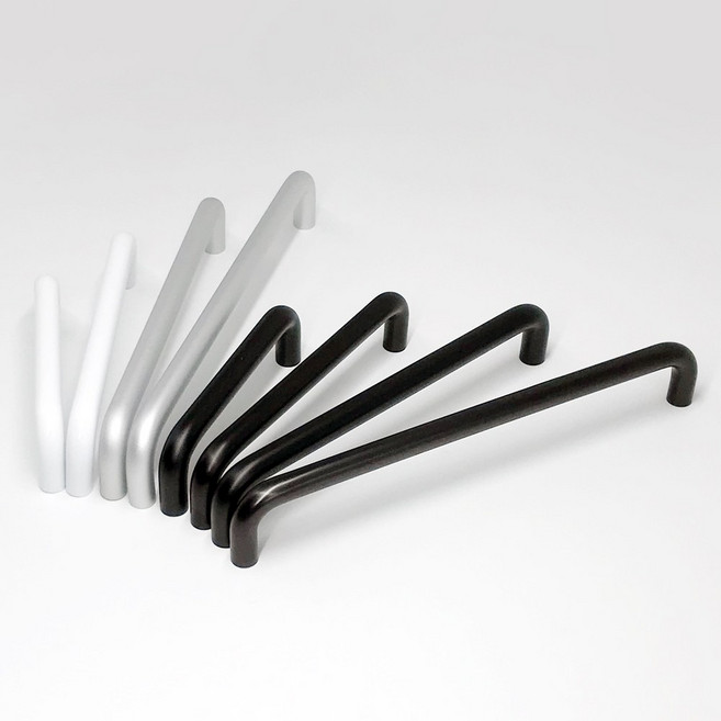 인라이프 10파이 디제이 2구 가구 인테리어 손잡이, 블랙 P96mm