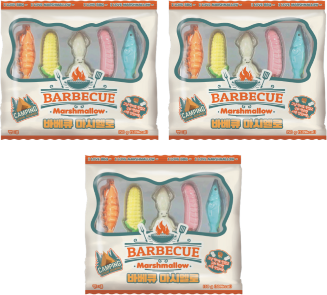 코코 캠핑 바베큐 마시멜로, 3개, 150g