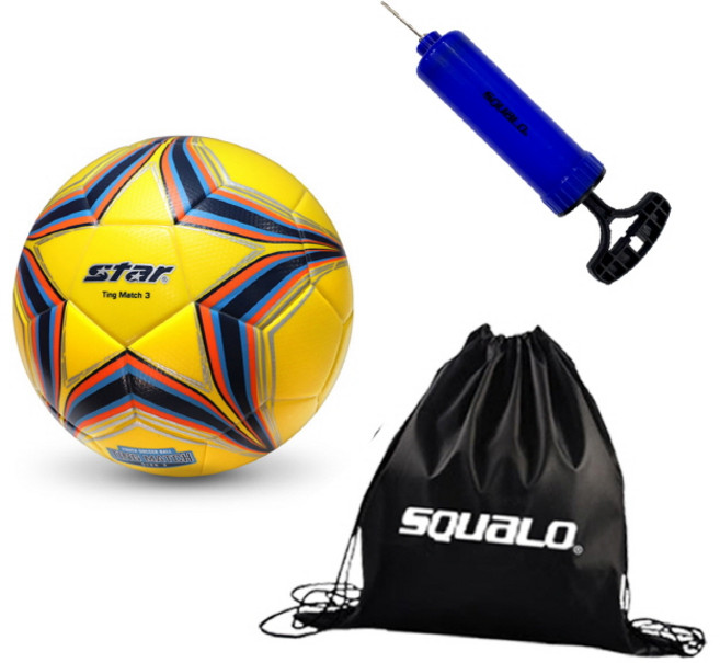 스타 축구공 유소년 팅매치 SB3133TB-05 3호 스쿠알로 공가방 스쿠알로 펌프 포함, 1세트