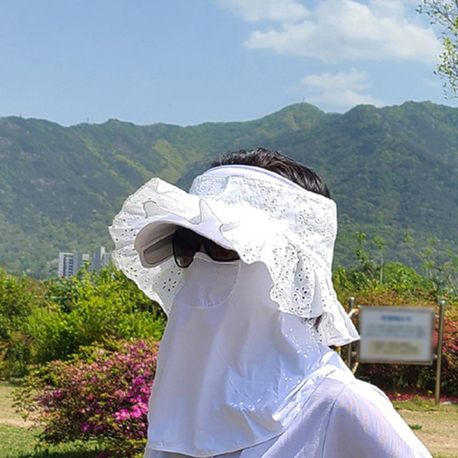 국내산 자외선차단모자 햇빛가리개