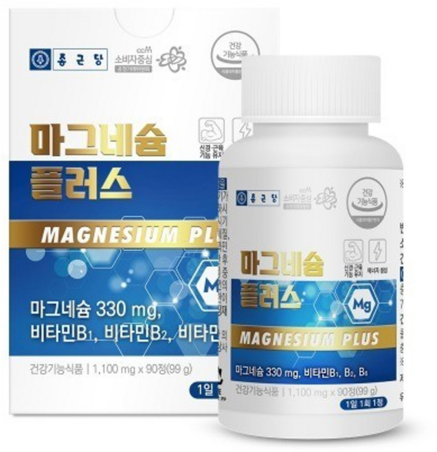 종근당 마그네슘 플러스 1100mg x 90정, 1개, 1정
