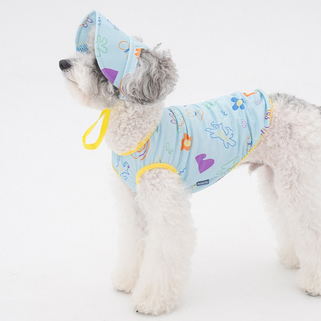 포우에블 해충방지 쿨링 민소매 티셔츠, 1개, 가든스카이