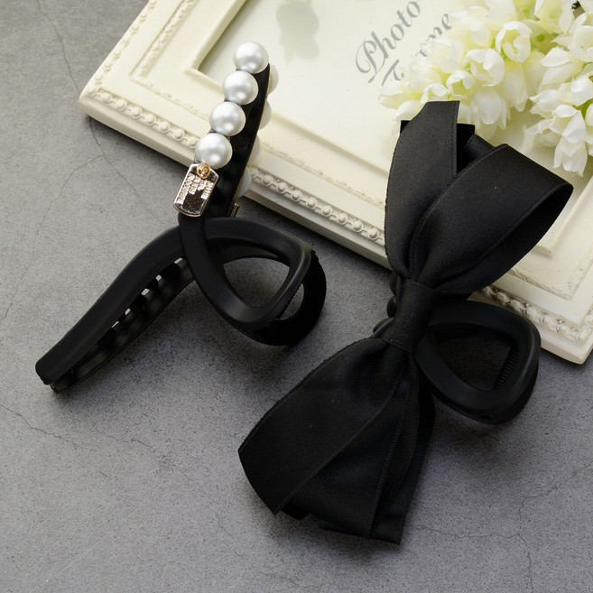 [hannal]리본앤진주올림머리집게핀2종세트