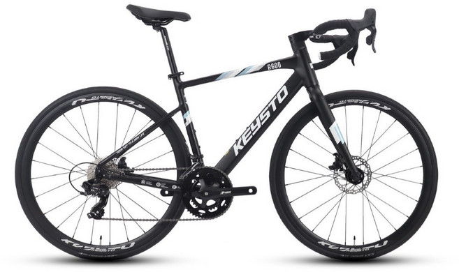 BIKEDNA R600 SP 鋁合金彎把碟煞16速公路車 貫通軸油壓變速 平悍車架搭載一體把（隱藏內走線）競速碟煞彎把, 曜石黑, 1個, N/A