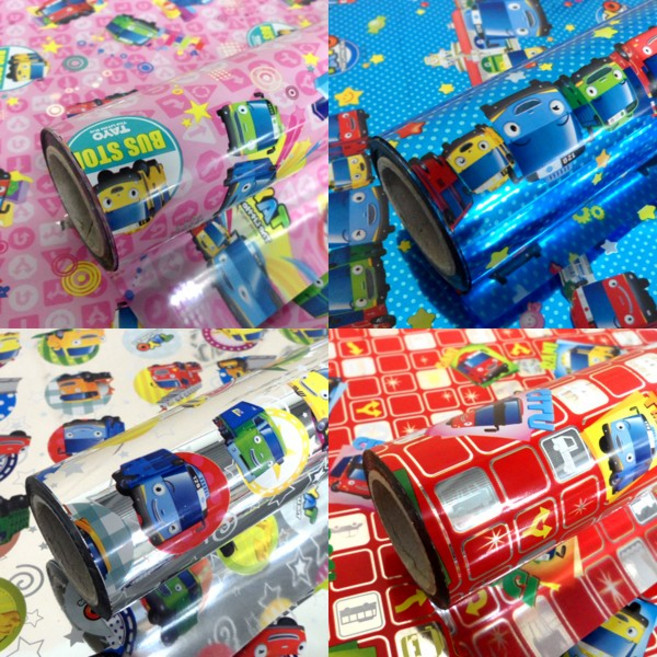 캐릭터 비닐롤 포장지 타요 대형, 메탈