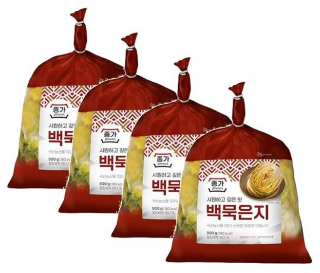 종가 백묵은지, 900g, 4개