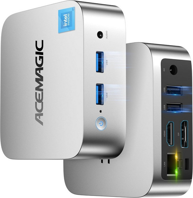 ACEMAGIC 미니 V1 미니 PC 12세대 Alder Lake-N N97(비트 N150/N100/N95 최대 3.6GHz) 16GB DDR4 RAM 512GB SSD