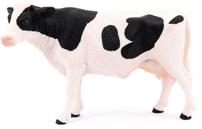 제트피규어 젖소 피규어 야생 동물 농장 장난감 모형, 1개