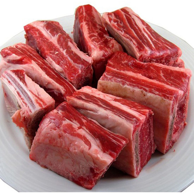 [행복미트] 수입산 부드러운 송아지 일반갈비 어린 소갈비 3-5cm절단 갈비찜 갈비탕용 1kg+1kg 총 2kg, 1kg, 2개