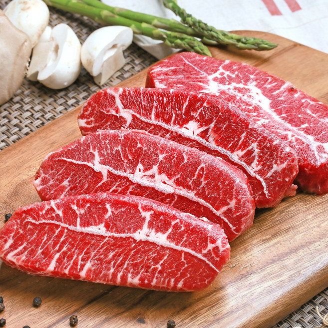 미트윈 소고기 미국산 부채살 소포장 냉동, 1.스테이크, (500g), 1kg, 1개