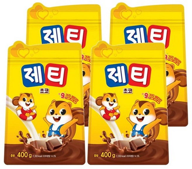 제티 쵸코렛맛 분말, 400g, 1개입, 4개