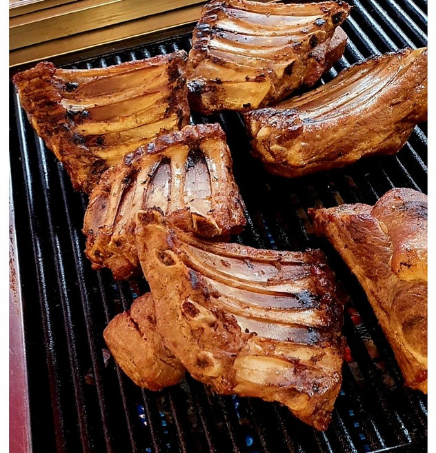 숯불 돼지통갈비구이, 1개, 596g