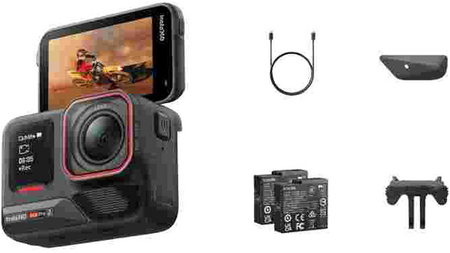 인스타360 에이스 프로 2 플래그십 액션캠 스탠다드 패키지 버전 배터리 2개 포함, 블랙