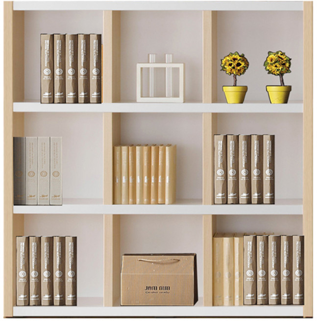 예뫼솔 제이스36T 5단 3단-1200 800 600 400책장 책꽂이 수납장 진열장, 메플 + 화이트, 3단