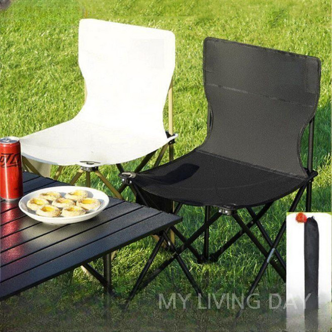 마이리빙데이 초경량 접이식 캠핑 의자 휴대용 낚시 체어, 13. 오버사이즈 블랙 + 무료 보관가방